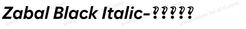 Zabal Black Italic字体转换